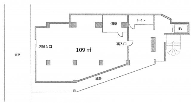 新宿区西新宿７丁目の店舗事務所の間取り