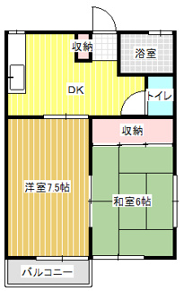 【間取り】 | ハイツサンガーデン | 102間取り