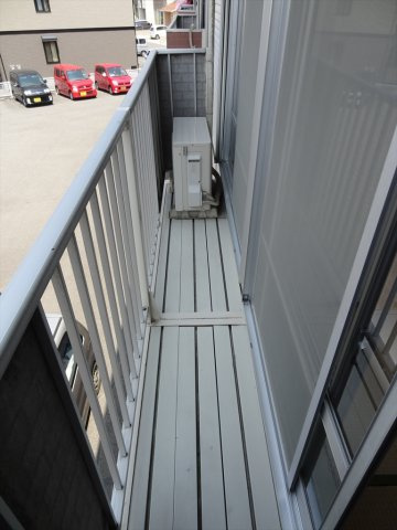 石川ハイツのバルコニー