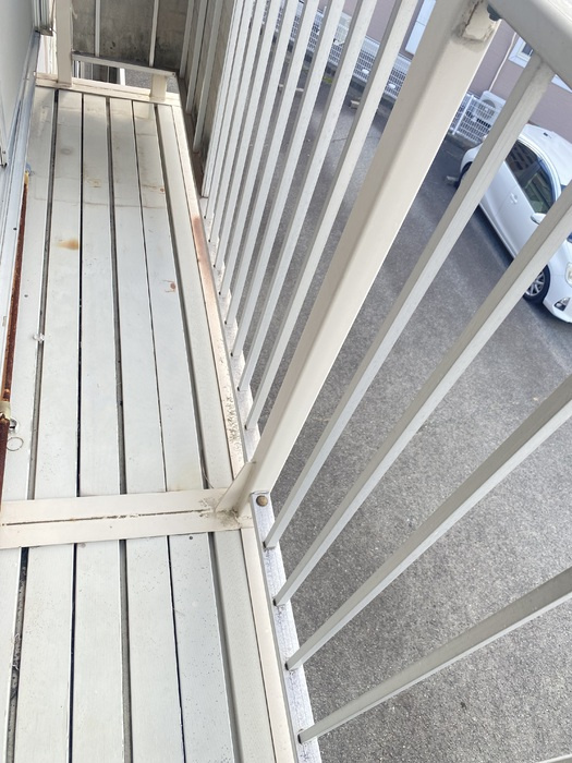 石川ハイツのバルコニー