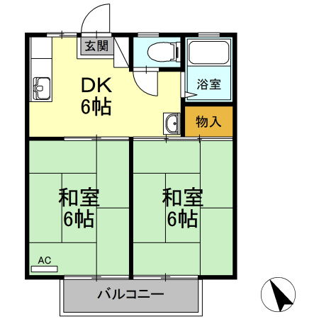 石川ハイツの間取り