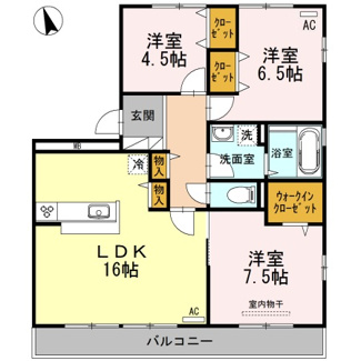 【間取り】 | クリスタルガーデンⅤ