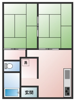 妙見ハイツの間取り