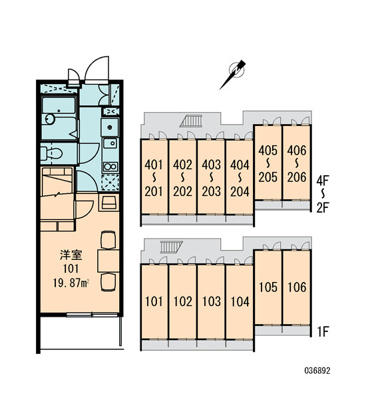 【区画図】 | レオパレス豊里Ⅱ 