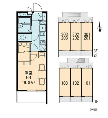 【区画図】 | レオパレスシャンブル高殿Ⅱ