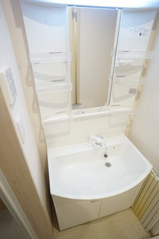 シャンテ南の独立洗面台|朝など便利なシャンプードレッサーです