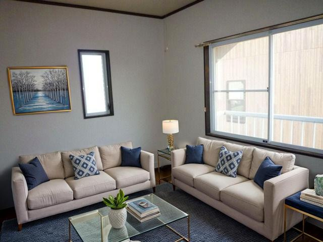 サンヒルズBの居間・リビング|CGで家具等を配置したものです。実際に家具等は含まれません。