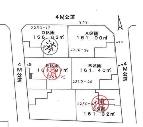 【土地】比企郡吉見町南吉見 売土地 区画Aの土地図