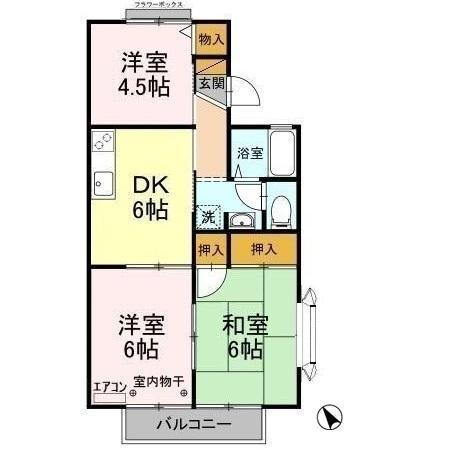 【間取り】 | セジュールユアサB