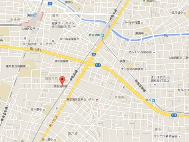 フロイス蒲田の地図