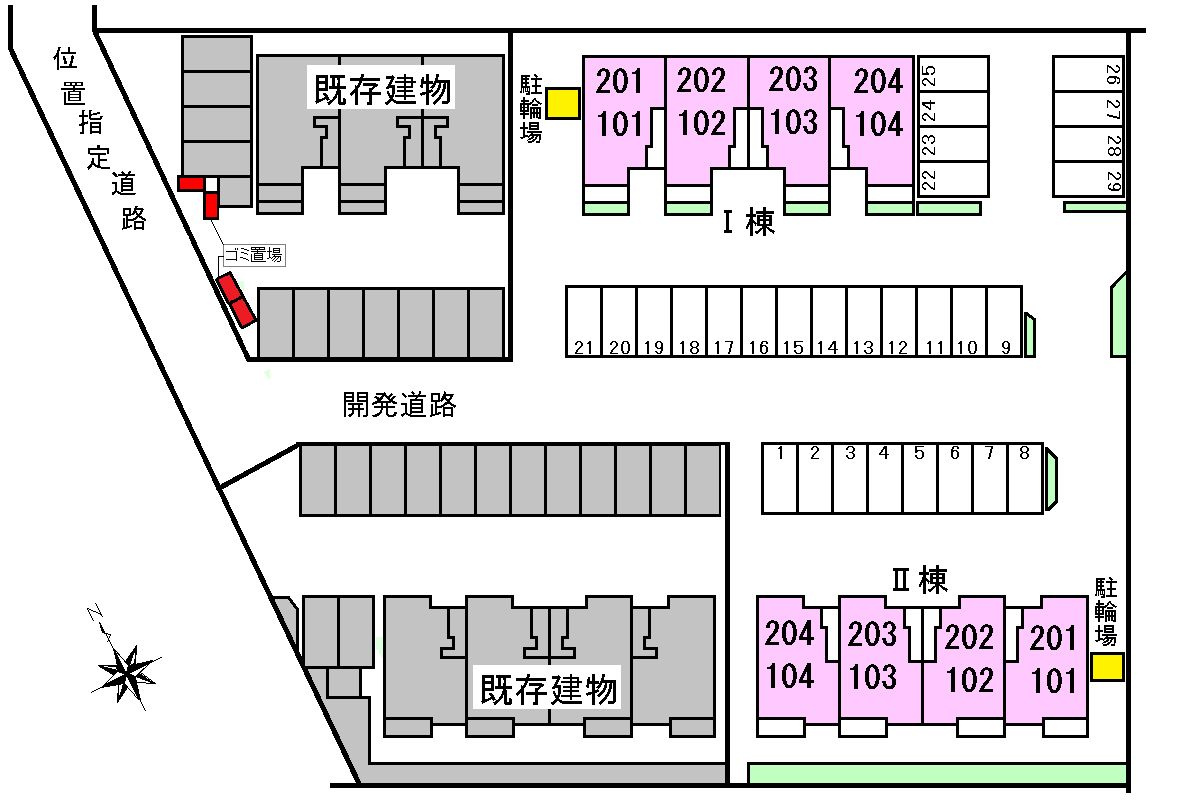 スローフォレストⅠの区画図