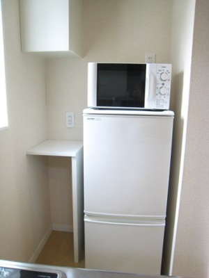 【キッチン】 | ペアシャイン | 冷蔵庫・電子レンジも設備として付きます