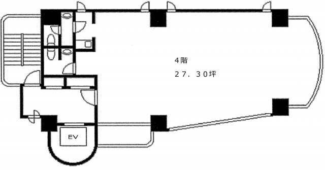 新宿区新宿１丁目の事務所の間取り