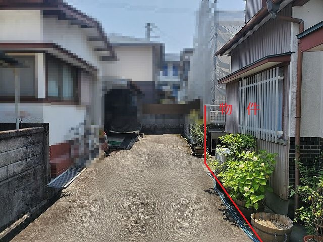 高知市鵜来巣の前面道路含む現地写真|東側接道　北→南