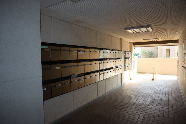 谷津遊園コーポラス　３階部分のエントランス|集合ポスト