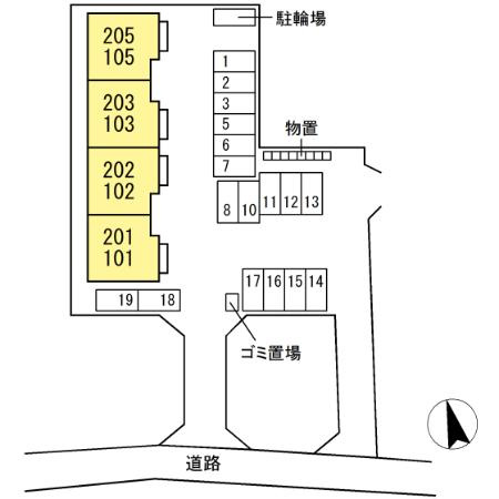 ヴィラオーヴェストの区画図