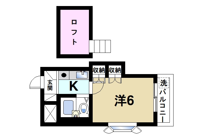 レオパレス法蓮町の間取り