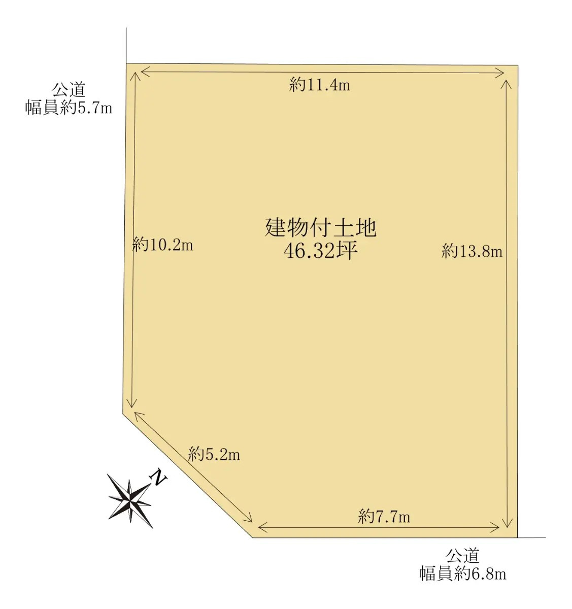 野洲市行畑　売土地の土地図
