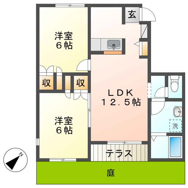 児島テラスＡの間取り