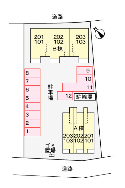 Ｐｌａｃｉｄｏ　Ｕ　Ａ の区画図