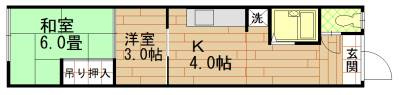 京都市中京区今新在家東町の一戸建ての間取り
