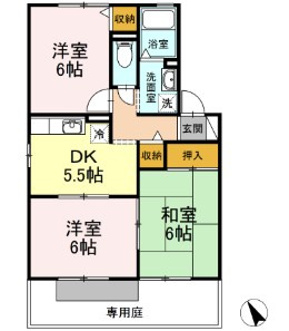 エクセレント柿本　Ａ棟の間取り