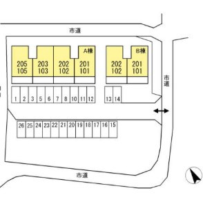 エクセレント柿本　Ａ棟の区画図
