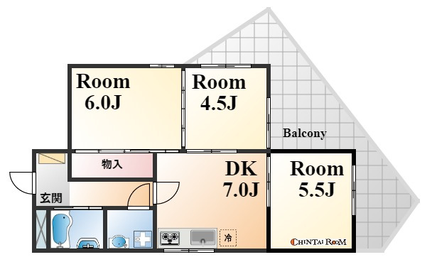 コムーネ本山の間取り