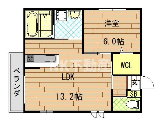 【間取り】 | トレジャーメゾン岩田（若江岩田賃貸） | 間取りです
