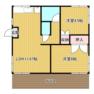 【間取り】 | ピンキーⅡ | 全室角部屋