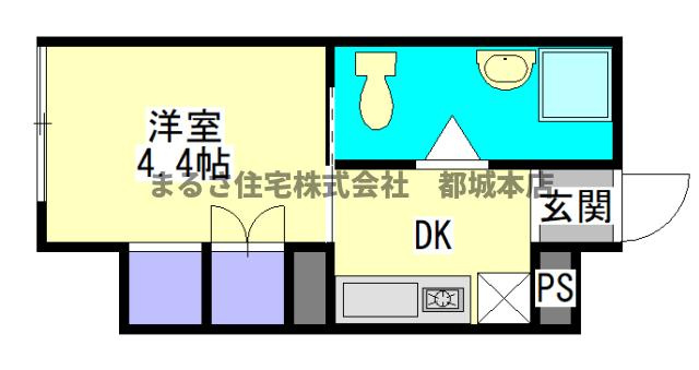 エムズ牟田の間取り