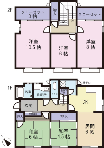 加古川市加古川町本町 中古戸建 洗面化粧台 クロゼット２ヶ所 全室南西向き 平坦地 住戸内覧可能 神戸市西区の中古住宅 株式会社神戸リフォームハウジング