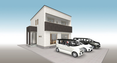 【外観パース】 | 高知市鴨部平田団地売地 | プランイメージ図です