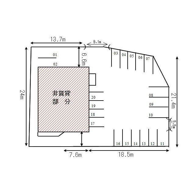 大垣市興福地町１丁目の駐車場の間取り