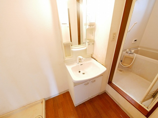 リバーパークの洗面所|脱衣スペースもあります