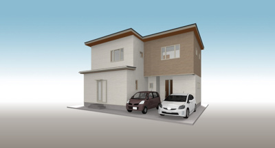 【外観パース】 | 高知市朝倉横町6号地 | 建物プランイメージパース図です