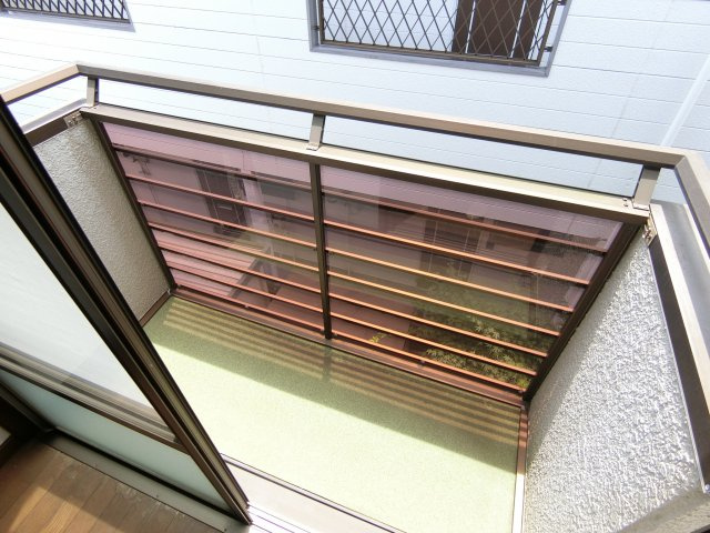 Kハイツ（鹿手袋）のバルコニー