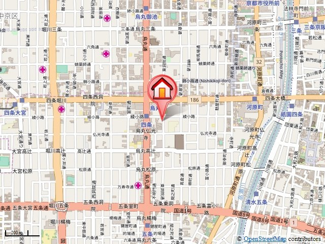 DearCourt四条烏丸(ディアコート四条烏丸）の地図