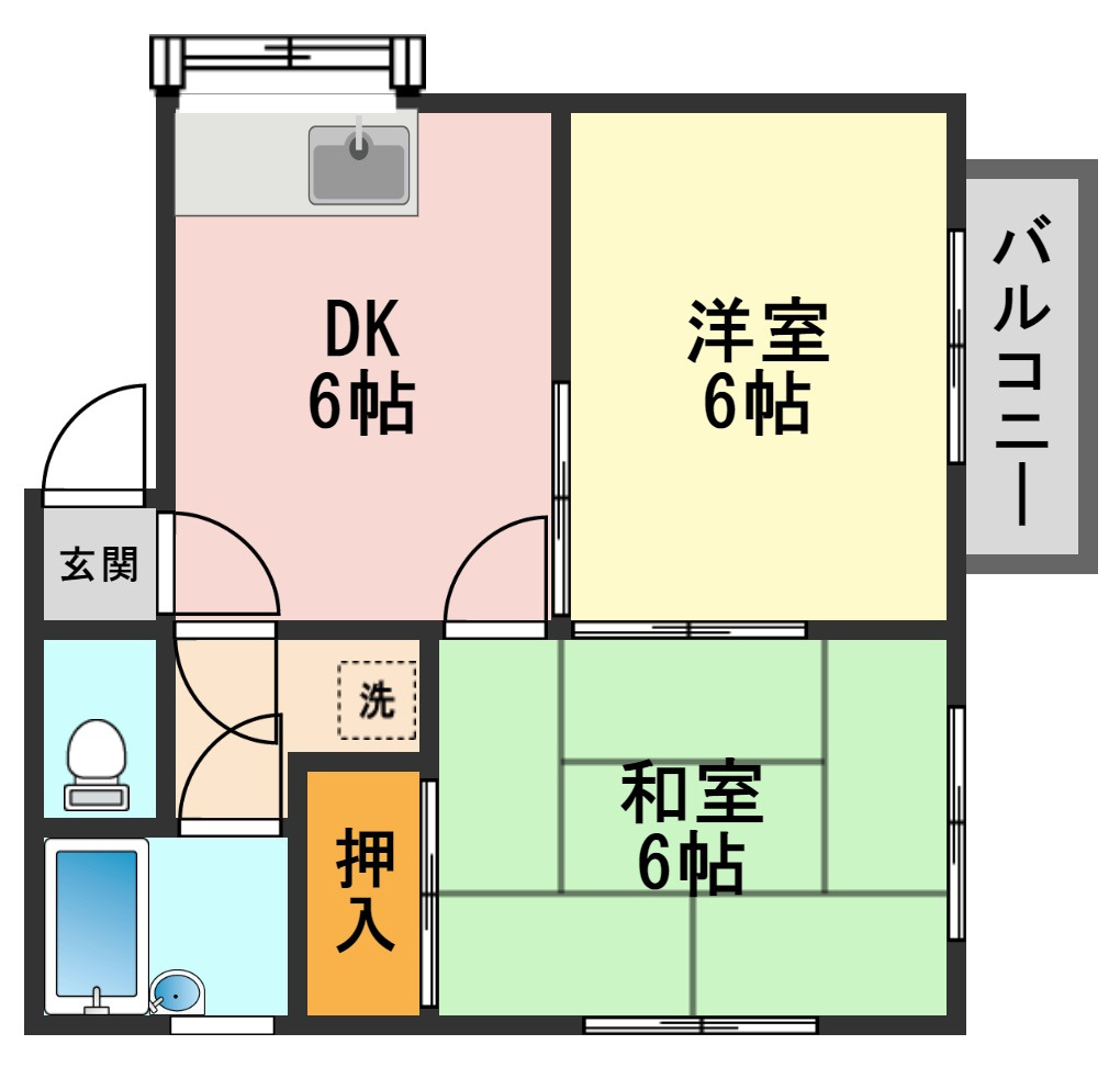 山田ハイツの間取り