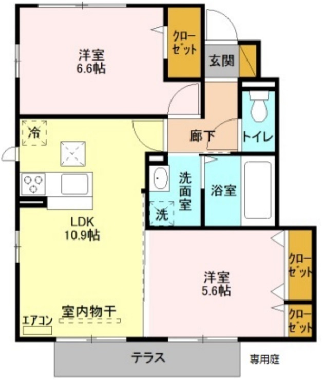 サニーヒル　イシイ Aの間取り