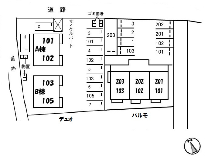 パルモの区画図
