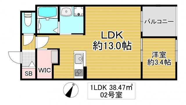 Steady稲田本町の間取り