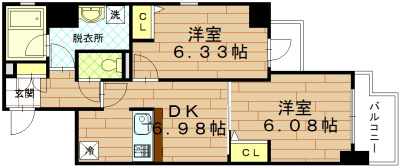 レジディア京都駅前の間取り