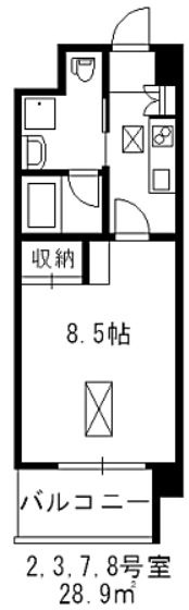 イー・バイ・ユー新大阪の間取り