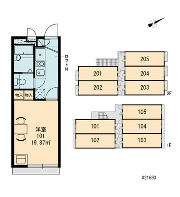 【区画図】 | レオパレスＳＡＫＡＧＡＭＩ