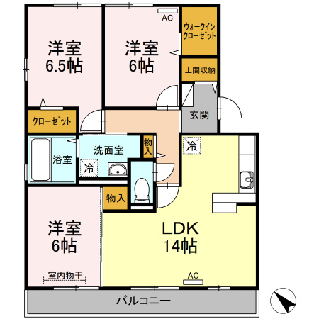 アグライア　A棟の間取り