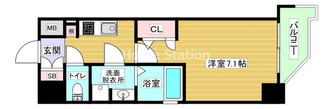 【間取り】 | ララプレイス大阪福島ミラ