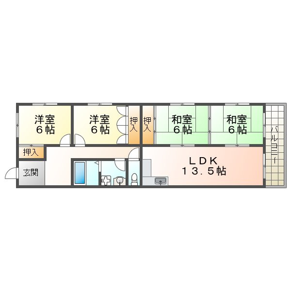 山本マンションの間取り