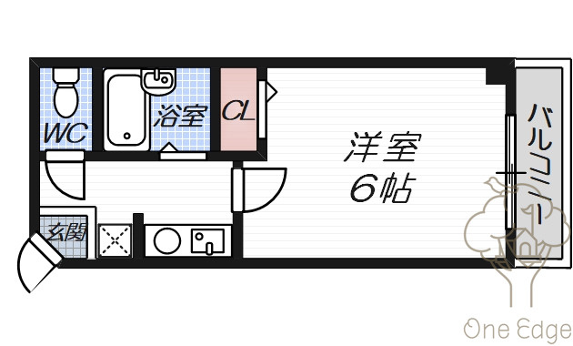 エストゥーディオ・コーモドの間取り