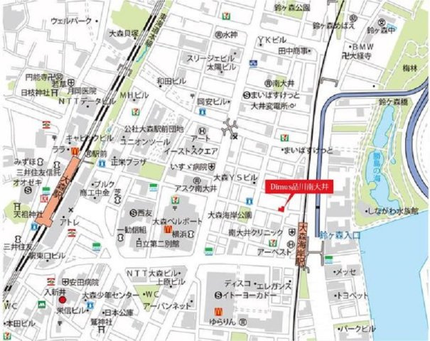ディームス品川南大井の地図